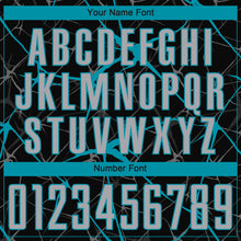 Laden Sie das Bild in den Galerie-Viewer, Custom Black Gray-Teal Sublimation Soccer Uniform Jersey