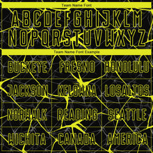 Laden Sie das Bild in den Galerie-Viewer, Custom Black Neon Yellow Sublimation Soccer Uniform Jersey