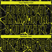 Laden Sie das Bild in den Galerie-Viewer, Custom Black Neon Yellow Sublimation Soccer Uniform Jersey