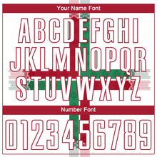 Load image into Gallery viewer, Custom White Kelly Green-Crimson Sublimation Mexico Soccer Uniform Jersey