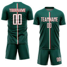 Laden Sie das Bild in den Galerie-Viewer, Custom Green White-Red Sublimation Mexico Soccer Uniform Jersey