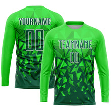 Load image into Gallery viewer, Custom Green Grass Green-White Sublimation Soccer Uniform Jersey
