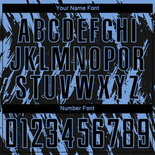 Load image into Gallery viewer, Custom Light Blue Black Sublimation Soccer Uniform Jersey