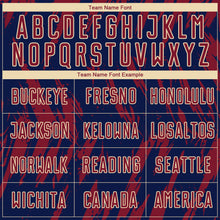 Загрузить изображение в средство просмотра галереи, Custom Crimson Navy-City Cream Sublimation Soccer Uniform Jersey