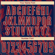 Загрузить изображение в средство просмотра галереи, Custom Crimson Navy-City Cream Sublimation Soccer Uniform Jersey