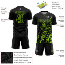 Charger l'image dans la galerie, Custom Black Neon Green Sublimation Soccer Uniform Jersey