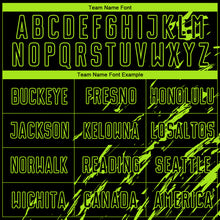 Charger l'image dans la galerie, Custom Black Neon Green Sublimation Soccer Uniform Jersey