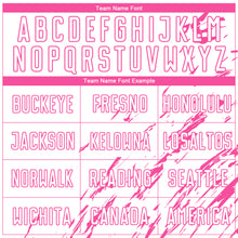 Load image into Gallery viewer, Custom White Pink Sublimation Soccer Uniform Jersey