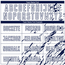 Load image into Gallery viewer, Custom White Navy Sublimation Soccer Uniform Jersey