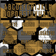 Laden Sie das Bild in den Galerie-Viewer, Custom Old Gold Black-White Sublimation Soccer Uniform Jersey