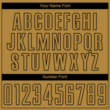 Laden Sie das Bild in den Galerie-Viewer, Custom Old Gold Black-White Sublimation Soccer Uniform Jersey