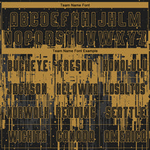 Laden Sie das Bild in den Galerie-Viewer, Custom Old Gold Black Sublimation Soccer Uniform Jersey