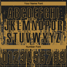 Laden Sie das Bild in den Galerie-Viewer, Custom Old Gold Black Sublimation Soccer Uniform Jersey