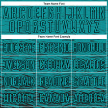 Load image into Gallery viewer, Custom Teal Black Sublimation Soccer Uniform Jersey