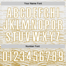 Laden Sie das Bild in den Galerie-Viewer, Custom Old Gold White Sublimation Soccer Uniform Jersey