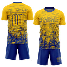 Загрузить изображение в средство просмотра галереи, Custom Yellow Royal Sublimation Soccer Uniform Jersey