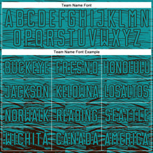 Load image into Gallery viewer, Custom Teal Brown Sublimation Soccer Uniform Jersey