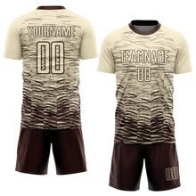 Charger l'image dans la galerie, Custom Cream Brown Sublimation Soccer Uniform Jersey