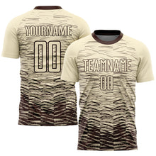 Charger l'image dans la galerie, Custom Cream Brown Sublimation Soccer Uniform Jersey