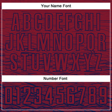 Загрузить изображение в средство просмотра галереи, Custom Crimson Navy Sublimation Soccer Uniform Jersey