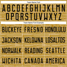 Laden Sie das Bild in den Galerie-Viewer, Custom Old Gold Black Sublimation Soccer Uniform Jersey