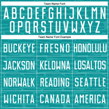 Load image into Gallery viewer, Custom Teal White Sublimation Soccer Uniform Jersey