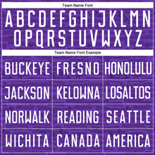 Load image into Gallery viewer, Custom Purple White Sublimation Soccer Uniform Jersey