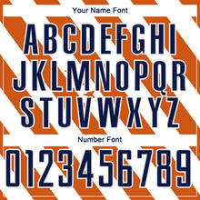 Load image into Gallery viewer, Custom Bay Orange Navy-White Vintage American Flag Sublimation Soccer Uniform Jersey