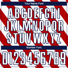 Laden Sie das Bild in den Galerie-Viewer, Custom Red White-Navy Vintage American Flag Sublimation Soccer Uniform Jersey