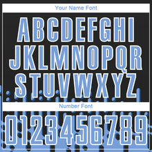 Load image into Gallery viewer, Custom Light Blue Black-White Abstract Fluid Wave Sublimation Soccer Uniform Jersey