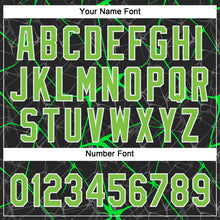 Загрузить изображение в средство просмотра галереи, Custom Black Neon Green-Kelly Green 3D Pattern Two-Button Unisex Softball Jersey