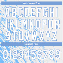 Charger l'image dans la galerie, Custom White White-Light Blue 3D Pattern Two-Button Unisex Softball Jersey