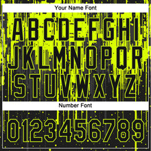 Загрузить изображение в средство просмотра галереи, Custom Black Black-Neon Green 3D Pattern Two-Button Unisex Softball Jersey