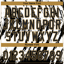 Charger l'image dans la galerie, Custom White Black-Old Gold 3D Pattern Two-Button Unisex Softball Jersey