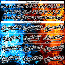 Charger l'image dans la galerie, Custom Figure Black-White Flame 3D Pattern Two-Button Unisex Softball Jersey