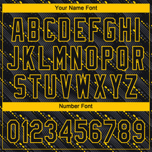 Загрузить изображение в средство просмотра галереи, Custom Black Black-Gold 3D Pattern Two-Button Unisex Softball Jersey