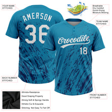 Загрузить изображение в средство просмотра галереи, Custom Teal White-Royal 3D Pattern Two-Button Unisex Softball Jersey