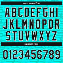 Загрузить изображение в средство просмотра галереи, Custom Teal Black-White 3D Pattern Two-Button Unisex Softball Jersey