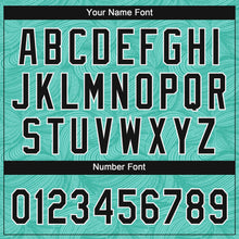 Загрузить изображение в средство просмотра галереи, Custom Teal Black-White 3D Pattern Two-Button Unisex Softball Jersey