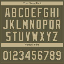 Load image into Gallery viewer, Custom Olive Vegas Gold-Camo 3D Pattern Salute To Service Two-Button Unisex Softball Jersey