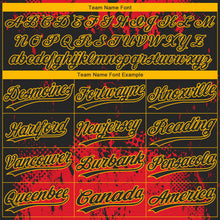 Charger l'image dans la galerie, Custom Red Black-Gold 3D Pattern Two-Button Unisex Softball Jersey