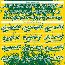 Charger l'image dans la galerie, Custom Gold Green-White 3D Pattern Two-Button Unisex Softball Jersey