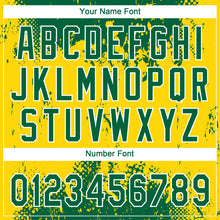 Charger l'image dans la galerie, Custom Gold Green-White 3D Pattern Two-Button Unisex Softball Jersey