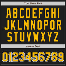 Загрузить изображение в средство просмотра галереи, Custom Black Gold-White Two-Button Unisex Softball Jersey