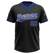 Загрузить изображение в средство просмотра галереи, Custom Black Royal-White Two-Button Unisex Softball Jersey