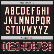 Загрузить изображение в средство просмотра галереи, Custom Black Crimson-Cream Two-Button Unisex Softball Jersey