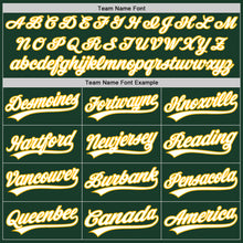 Load image into Gallery viewer, Custom Green White-Gold Two-Button Unisex Softball Jersey