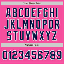 Charger l'image dans la galerie, Custom Pink Navy-White Two-Button Unisex Softball Jersey