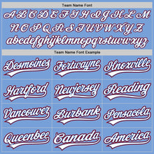 Загрузить изображение в средство просмотра галереи, Custom Light Blue White Royal-Red Two-Button Unisex Softball Jersey