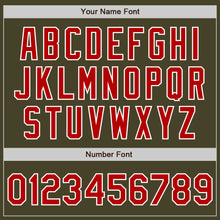 Загрузить изображение в средство просмотра галереи, Custom Olive Red-White Salute To Service Two-Button Unisex Softball Jersey